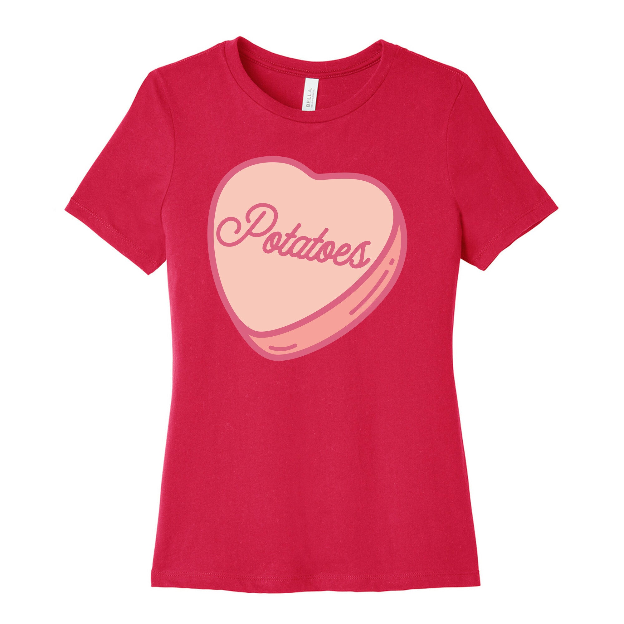 Potatoes Candy Heart Women's Cotton Tee
